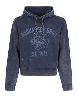 DSquared² Boxy Fit Hoodie - Blue