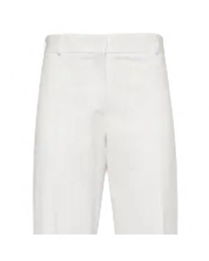Ferragamo High Waist Cotton Pants - White
