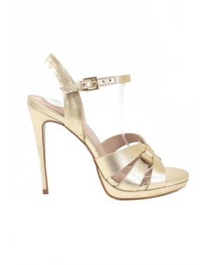 Coco Miami Strappy Platform Heels - Metallic