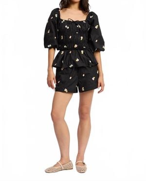 En Saison Juniper Macaroon Shorts - Black