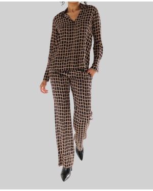 Catherine Gee Parisa Silk Pant - Brown