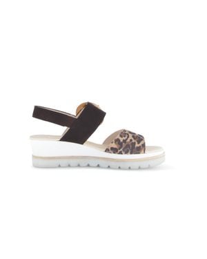 Gabor Strappy Wedge Sandal - Brown