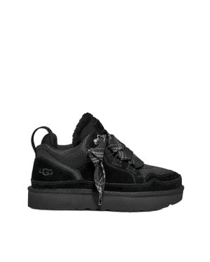 UGG Lowmel Low-Top Suede Sneakers - Black