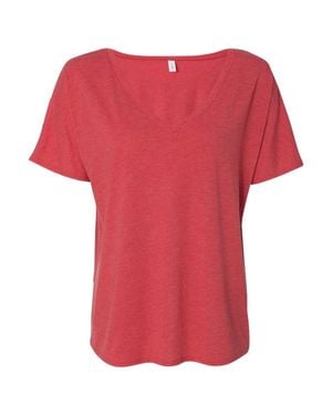 Bella Canvas Slouchy V-Neck Tee - Red