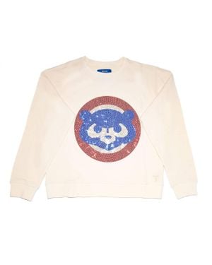 Terez Cubs Sugar Gems Crew Sweatshirt - White