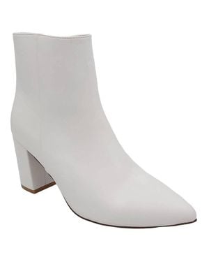 SMASH Shoes Chiku Chunky Heel Pointed Toe Boots - Gray