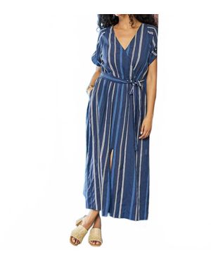 Karen Kane Cuff Sleeve Dress - Blue