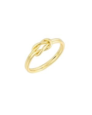 Adornia 14K Plated Double Knot Ring - Metallic