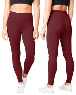 TRUEDAMES High Waisted Leggings For - Red
