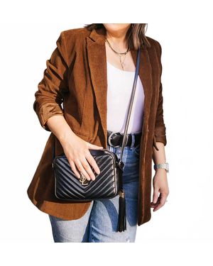 B.Young Corduroy Blazer - Brown