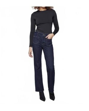 Charlie b Flare Leg Stretch Denim Pants - Blue
