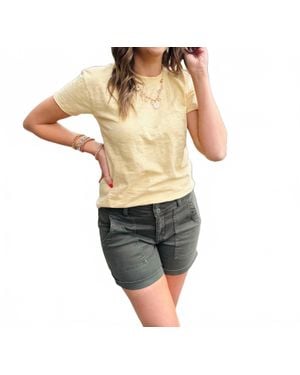 Mod-o-doc Short Sleeve Step Hem Crew Tee - Multicolor