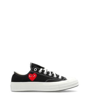 Comme des Garçons Low-Top Sneakers With Iconic Heart Logo - White