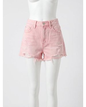 Z Supply Classic High Rise Denim Shorts - Pink