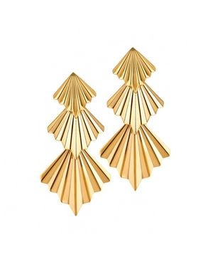Sahira Jewelry Design Sophie Deco Earrings - Metallic