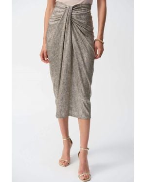 Joseph Ribkoff Foiled Draped Pencil Skirt - Multicolor