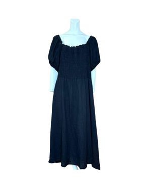 Bohème Short Sleeve Dress - Blue