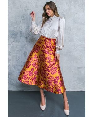 TRUEDAMES Perfect Refinement Woven Skirt - Yellow
