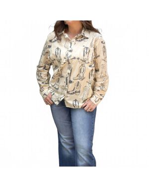 Layerz Clothing Roper Long Sleeve Top - Blue