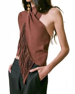 Johanna Ortiz Deer Track Halter Top - Brown