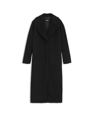 BOSS Cocoon-Shaped Coat - Black