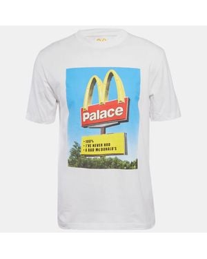 Palace X Mc Donald's Printed Jersey Crewneck T-Shirt - Blue