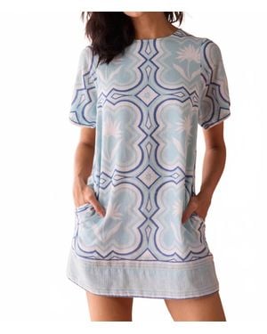 Omika Adi Mini Dress - Blue