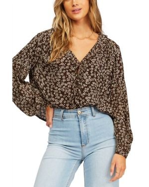 Billabong Meant To Be Top Blouse - Brown