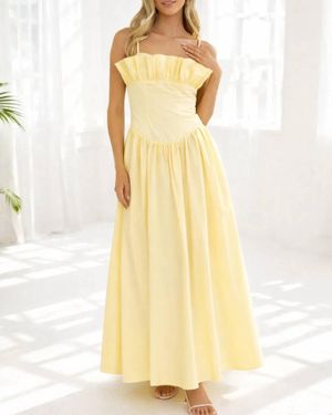 One And Only Collective Sunny Maxi Dress - Yellow