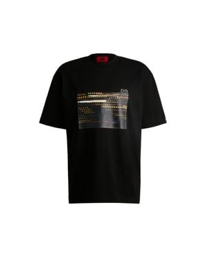 【HUGO】RB コットン カーボンステルスロゴ Tシャツ（送料込み) HUGO】RB コットン カーボンステルスロゴ Tシャツ（送料込み)