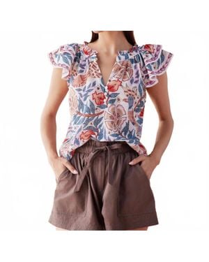 Omika Wilora V-Neck Blouse - Blue