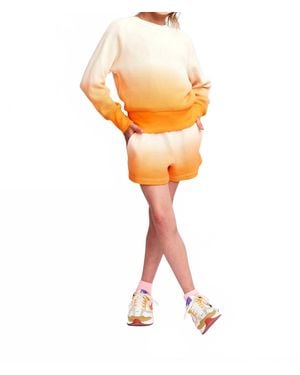 AO76 Kids Leni Dip Dye Shorts - Orange