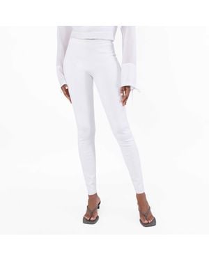 Ferragamo Ferragamo Viscose Stretch Leggings - White
