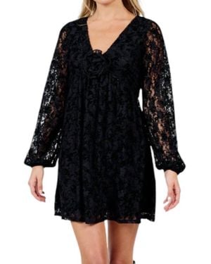 Sadie & Sage At Dusk Mini Dress - Black
