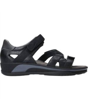 Wolky Desh Leather Sandal - Black