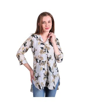 TRUEDAMES Imported Modal Top Soft Stylish Versatile Everyday Wear - White