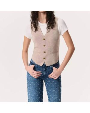Rag & Bone Ella Merino Wool-Blend Sweater Vest - Blue
