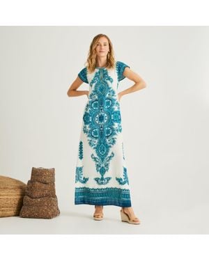 Calypso St. Barth Medallion Dress - Blue