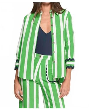 Vilagallo Striped Shirt - Green