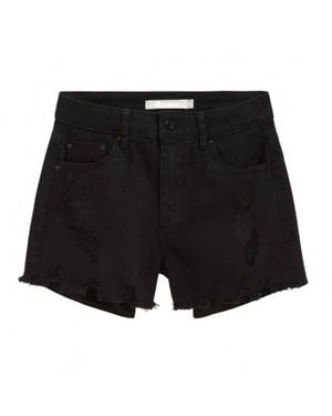 Tractr Girl's Weekender Short With Distressing - Black