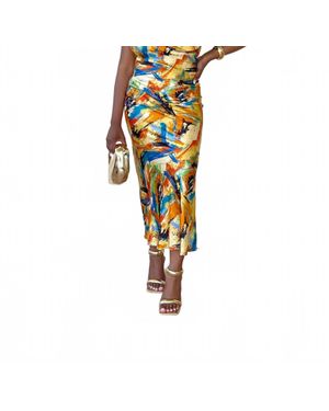 Luxxel Delicious Abstract Print Dress - Multicolor