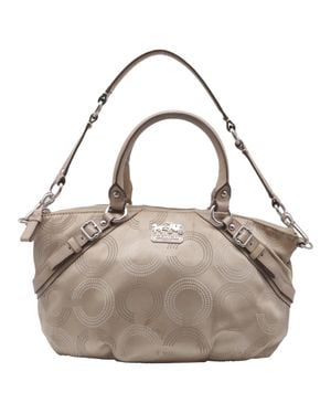 COACH Madison Dotted Op Art Sophia Satchel - Gray