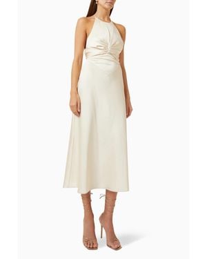 Keepsake Kennedy Knot Midi Dress - White