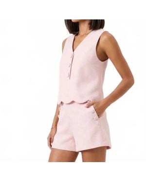 PROSPERINE® Scallop Top And Short Set - Pink