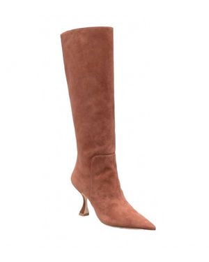 Stuart Weitzman Pointed-Toe High-Heel Boots - Brown