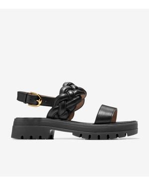 Cole Haan Cressida W32544-001 Sandal Leather Lug Sole Hawk2995 - Black