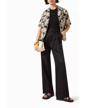 Anine Bing Hamilton Button Down Floral Shirt - Black