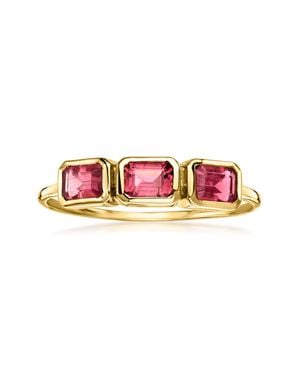 Ross-Simons Tourmaline 3-Stone Ring - Pink