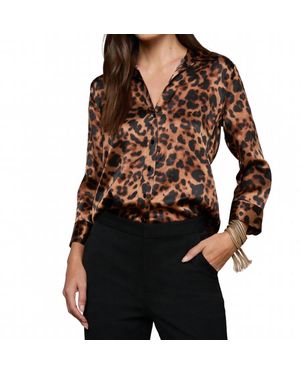 L'Agence Dani Silk Blouse - Black