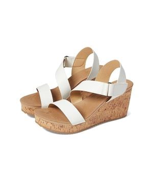 Cl By Laundry Kingly Sandals Round Toe Wedge Heel Jobb578 - White